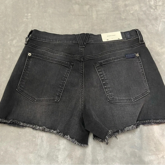 New! 7 For All Mankind Women's Monroe Cutoffs Shorts in Cosmic Ashbury 21017 - Picture 5 of 11